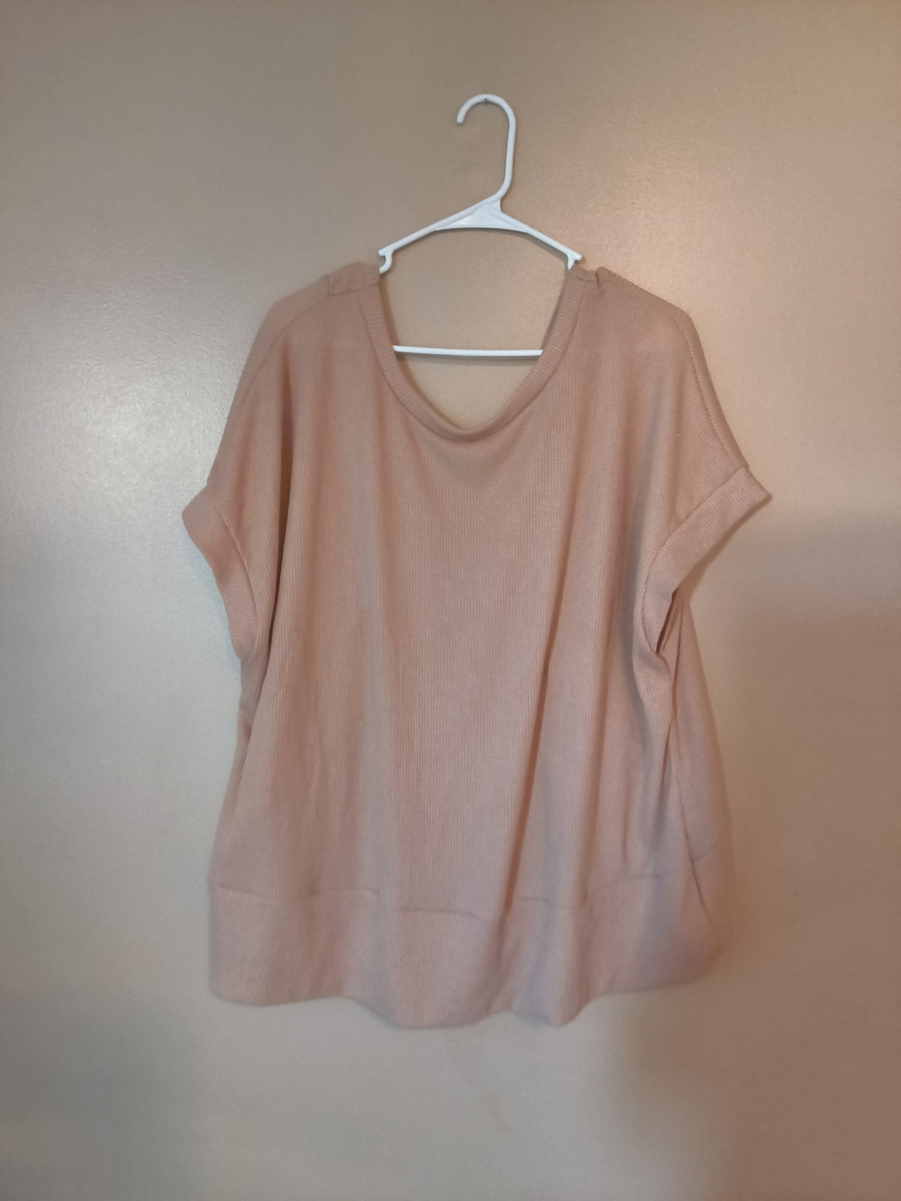 SHEIN Blush Pink Short Sleeve Knit Tee